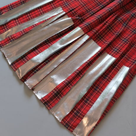 NAKAGAMI  チェック柄シフォンスカート（red)　N0324S0008