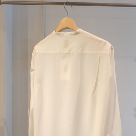 BATONER  Men WOOL BAND COLLAR SHIRT BN-24SM-027