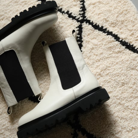 NEUF  ヌーブ　SIDEGORE　BOOTS　WHITE   NFB101