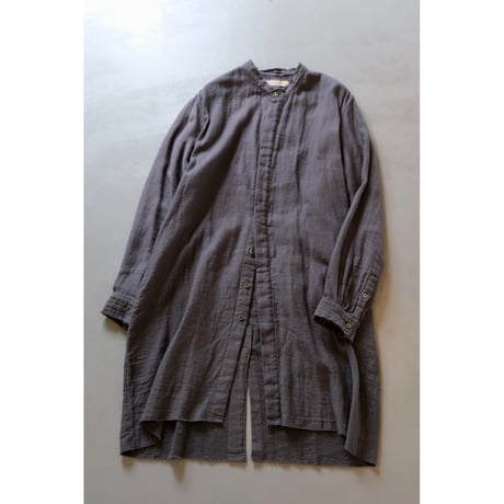suzuki takayuki   frayed coat  slate grey