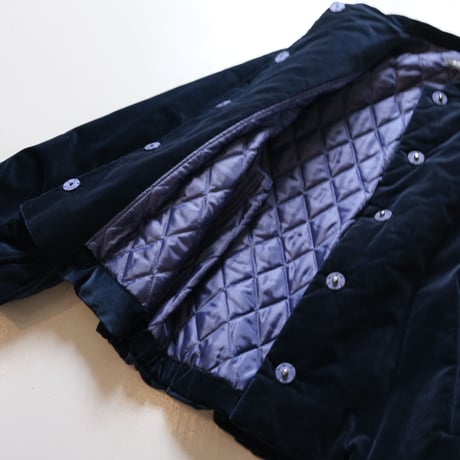 SINME　 ベルベットブルゾン　NAVY　S21AW-09