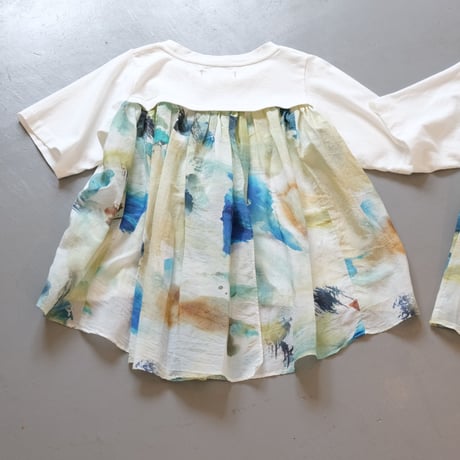 suzuki takayuki × Coci la elle   combination t-shirt  / sable　B231-02