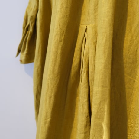 suzuki ytakayuki    peasant dress    mustard