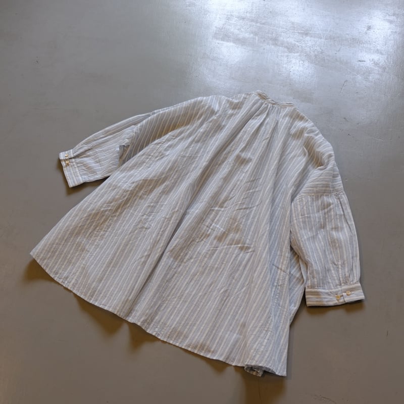 suzuki takayuki スズキタカユキ/カディコットンストライプシャツ suzuki takayuki スズキタカユキ khadi shirtⅠ [T001-14-1/off