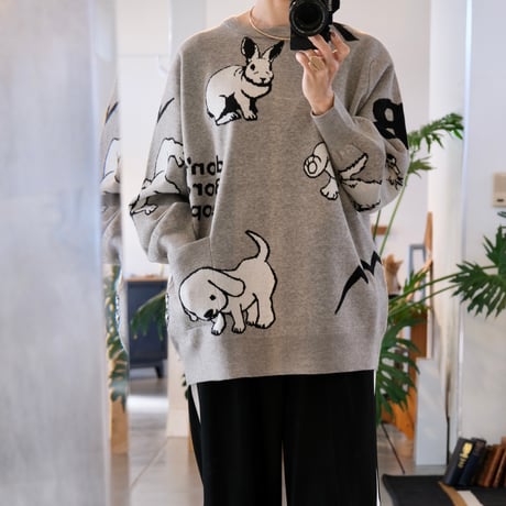 THOMAS MAGPIE　 ”Animal” W Jacquard Knit　2254751
