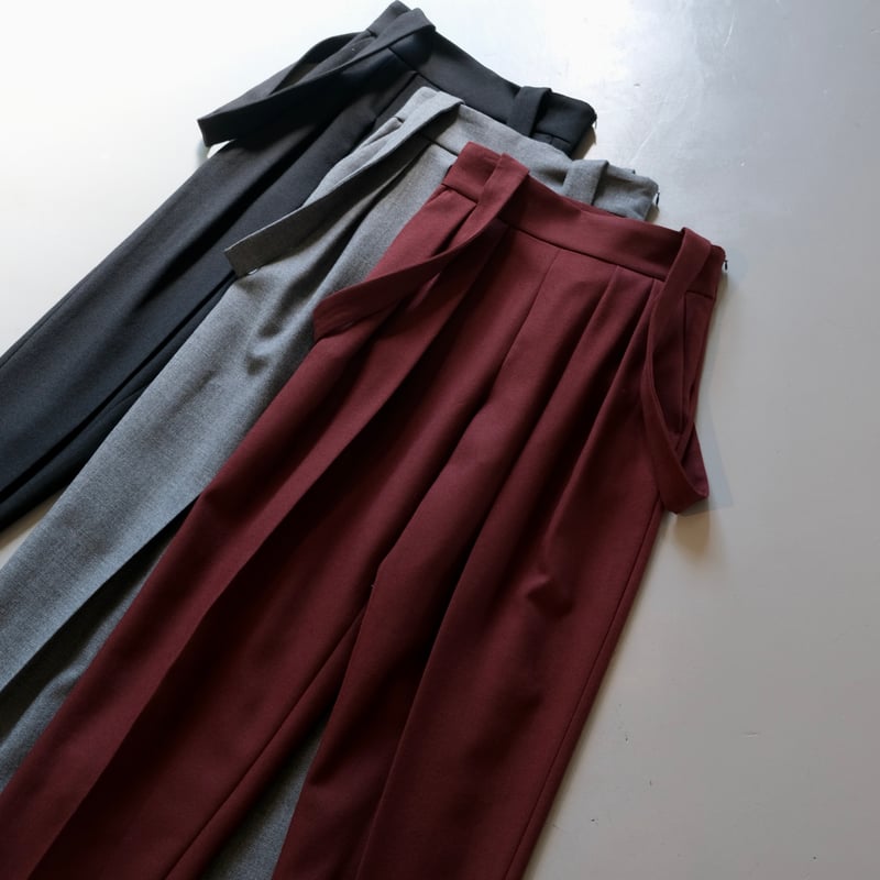 M*i様 完売品‼️ semon サスペンダーパンツ 帽子セット SINME SS15-07 ウールサスペンダーパンツ ブラック | geep