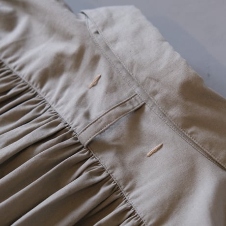 suzuki takayuki　weather-cloth shirt　A241-15　frost grey