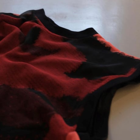 NAKAGAMI　ニットプリントプルオーバー　red×black　N0121A0038