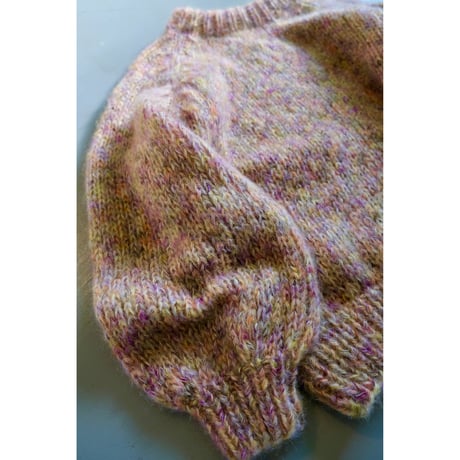 LES TRICOTS D'O レトリコドール   Mohair Pullover Round Neck  Camel Melange