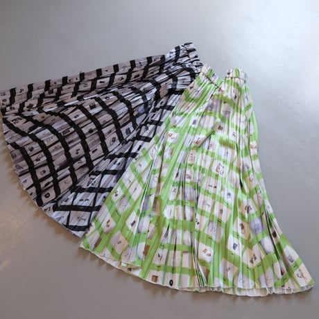 THOMAS MAGPIE　picture print pleats skirt【2222611】