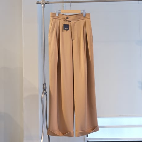 SINME　タックパンツ（ワイド）ベージュ　SS14-06