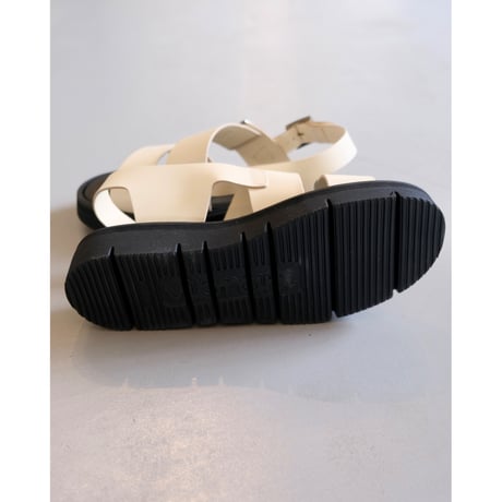 BEAUTIFUL SHOSE ｜ S.S.BELT SANDALS ｜ GLOXI CUT THICK SOLE｜ IVORY