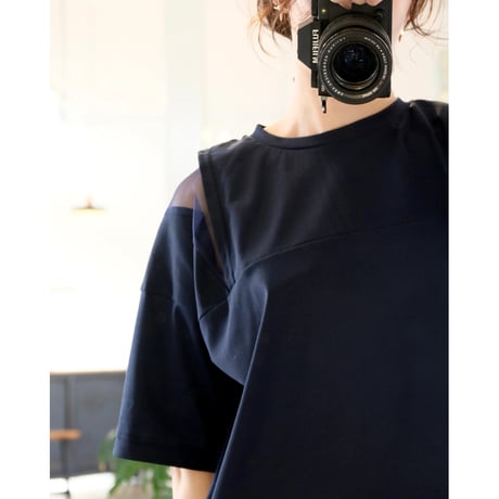 NAKAGAMI ｜ メッシショルダーTシャツ