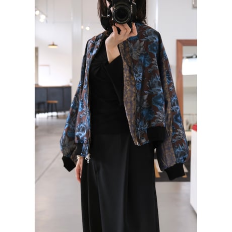 Thomasmagpie  flower Jacquard blouson