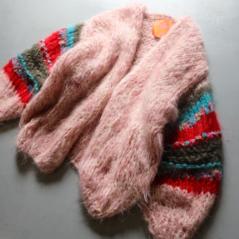 レトリコドール LES TRICOTSD’s 　サードマガジン ドゥロワー LES TRICOTS D'O モヘヤ ショートカーディガン pink melange