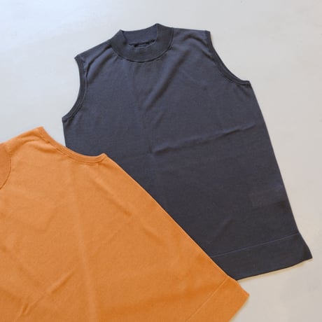 BATONER　Women MOCK NECK NOSLEEVE 　BN-22SL-030
