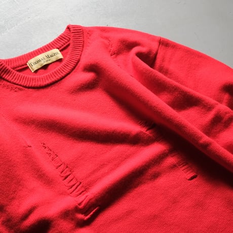 THOMAS MAGPIE　damage crew neck knit【2223709】
