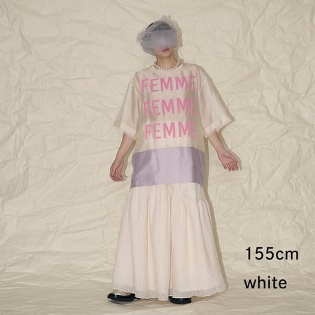 THOMAS MAGPIE　FEMME sheer logo top【2242106】