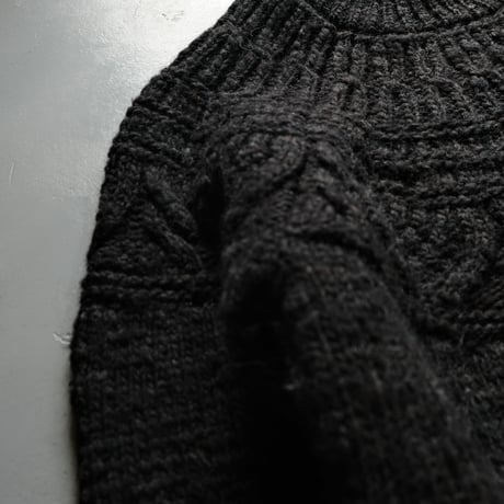 BATONER　Men SPREAD ALAN CREW NECK　BLACK 　BN-21FM-054