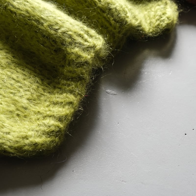 LES TRICOTS D'O レトリコドール モヘアⅤネックニット GREEN 【 M60