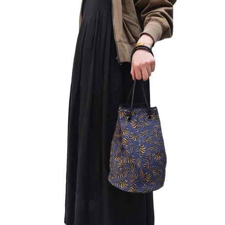 YARN&COPPER   Linen bucket bag 'Pearsham' navy
