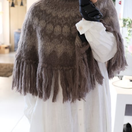 BATONER　 Women MOHAIR NORDIC CAPE    BN-22FL-051