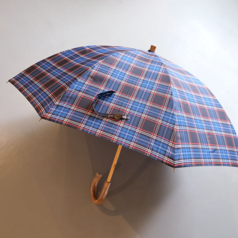 bonbonstore スタンダード長傘 ブルーチェック | geep