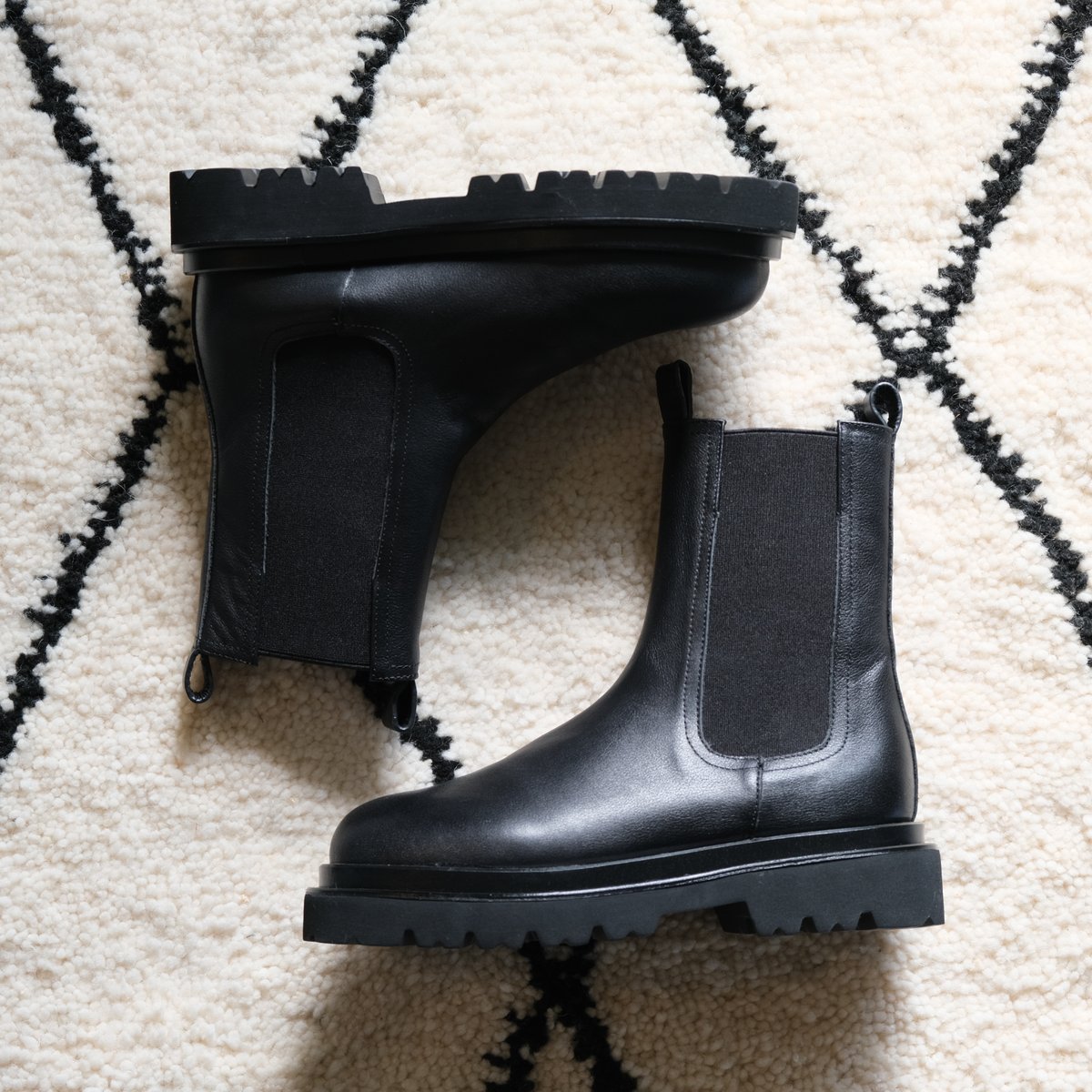 NEUF ヌーブ SIDEGORE BOOTS BLACK NFB101 | geep