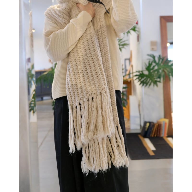 BATONER FRINGE MUFFLER LONG | geep