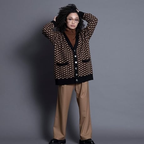 THOMASMGPIE　トーマスマグパイ　BLOCK W　JACQUARD　CARDIGAN　2213708