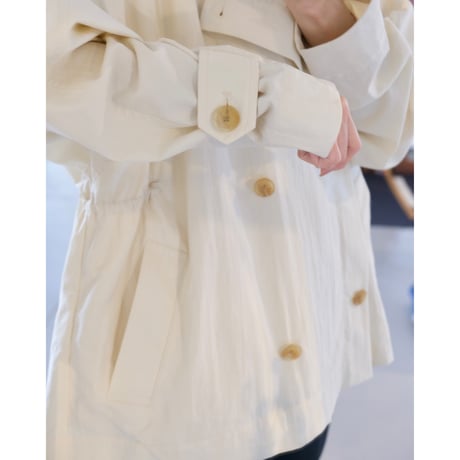 VACHEMENT  Nylon Tusser Layered Short Coat