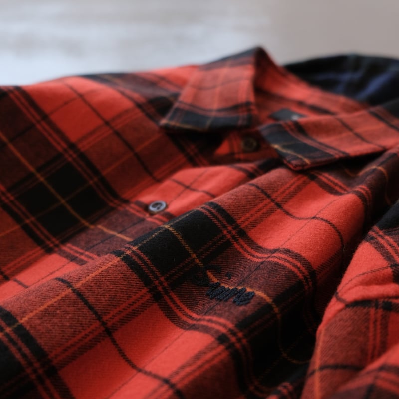 SINME ネルチェックシャツ レッド 22AW-08-01 | geep