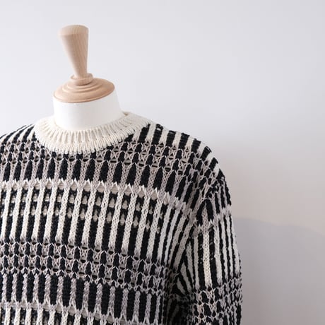BATONER　BN-23SM-020　Men MIX YARN CREW NECK