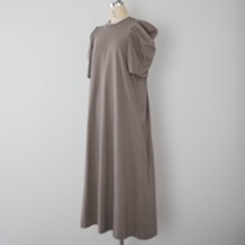 Thomas Magpie Cotton Plain puff sleeves dress