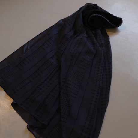 NAKAGAMI　千鳥柄プリーツスカート　NAVY　N0321A0031