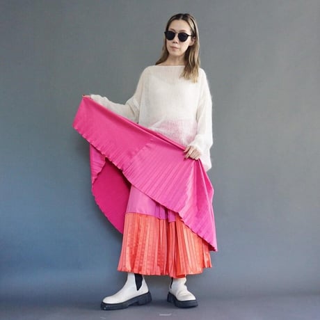 THOMAS MAGPIE　satin pleats skirt【2214614】
