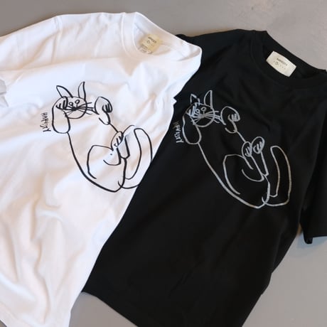 HARVESTY   PRINTED T-SH【CAT】 プリントTee CAT   A52105