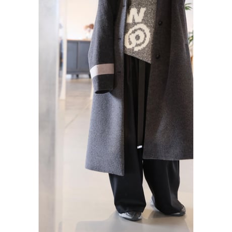Thomas magpie angora shaggy long coat  c.gray