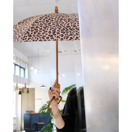bonbon store  ネオルックショート長傘（晴雨兼用）レオパード