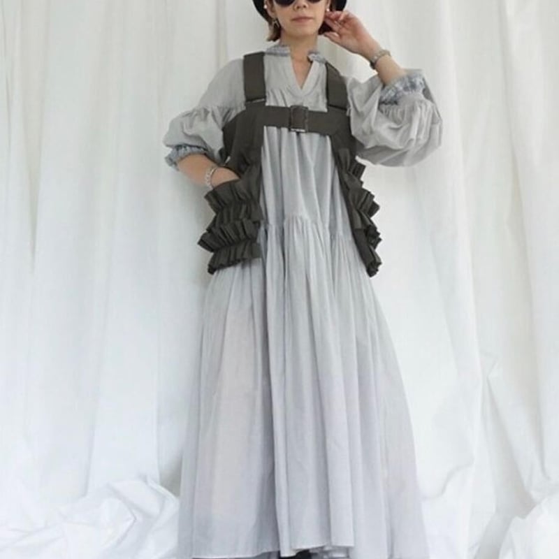 maru❤︎THOMASMAGPIE フリルベスト THOMAS MAGPIE トーマスマグパイ ラッフルドポケットベスト