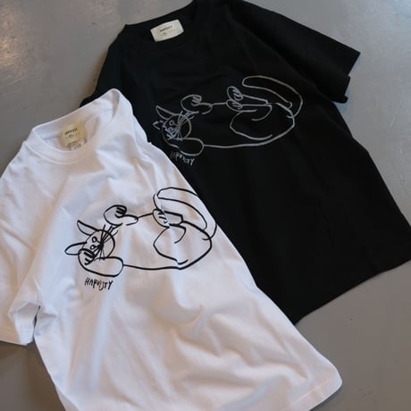 HARVESTY   PRINTED T-SH【CAT】 プリントTee CAT   A52105
