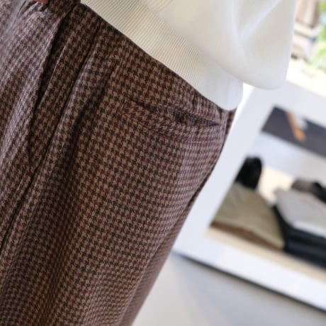 HARVESTY　WOOL TWEED CIRCUS PANTS  CAMEL
