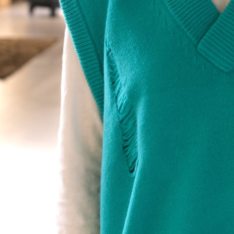 THOMAS MAGPIE　damage knit vest【2223708】
