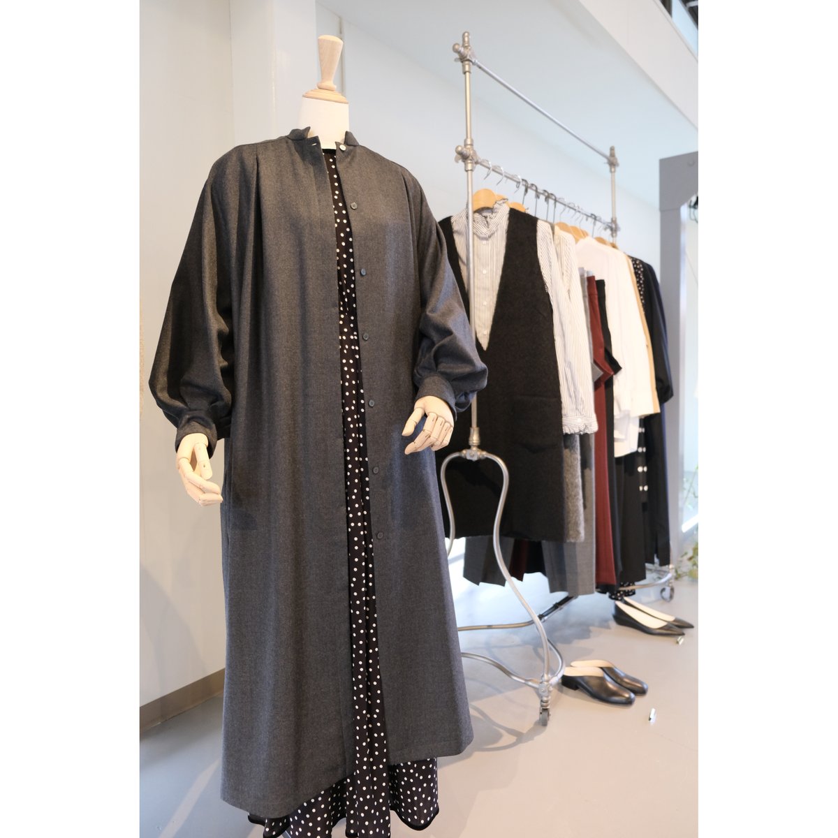 SINME SS15-12 ウールワンピースコート | geep