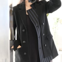 THOMAS MAGPIE　herringbone jacket　Black【2223204】
