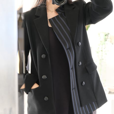 THOMAS MAGPIE　herringbone jacket　Black【2223204】