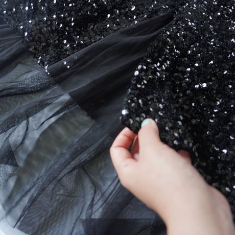 THOMAS MAGPIE　sequins skirt black 38【2233607】