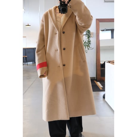 Thomas magpie angora shaggy long coat  camel