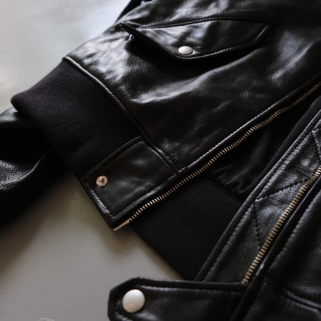 SISII　シシ　SISII×大草直子　L-2B　Leather Flight Jacket　　BLACK