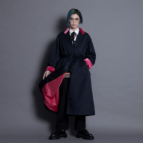 THOMAS  MAGPIE    back line coat　NAVY×PINK【2213205】